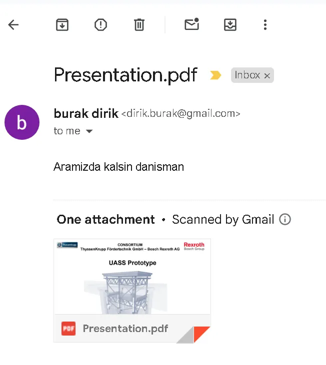 Email Fraud Document on Burak Dirik’s False Authority Claim